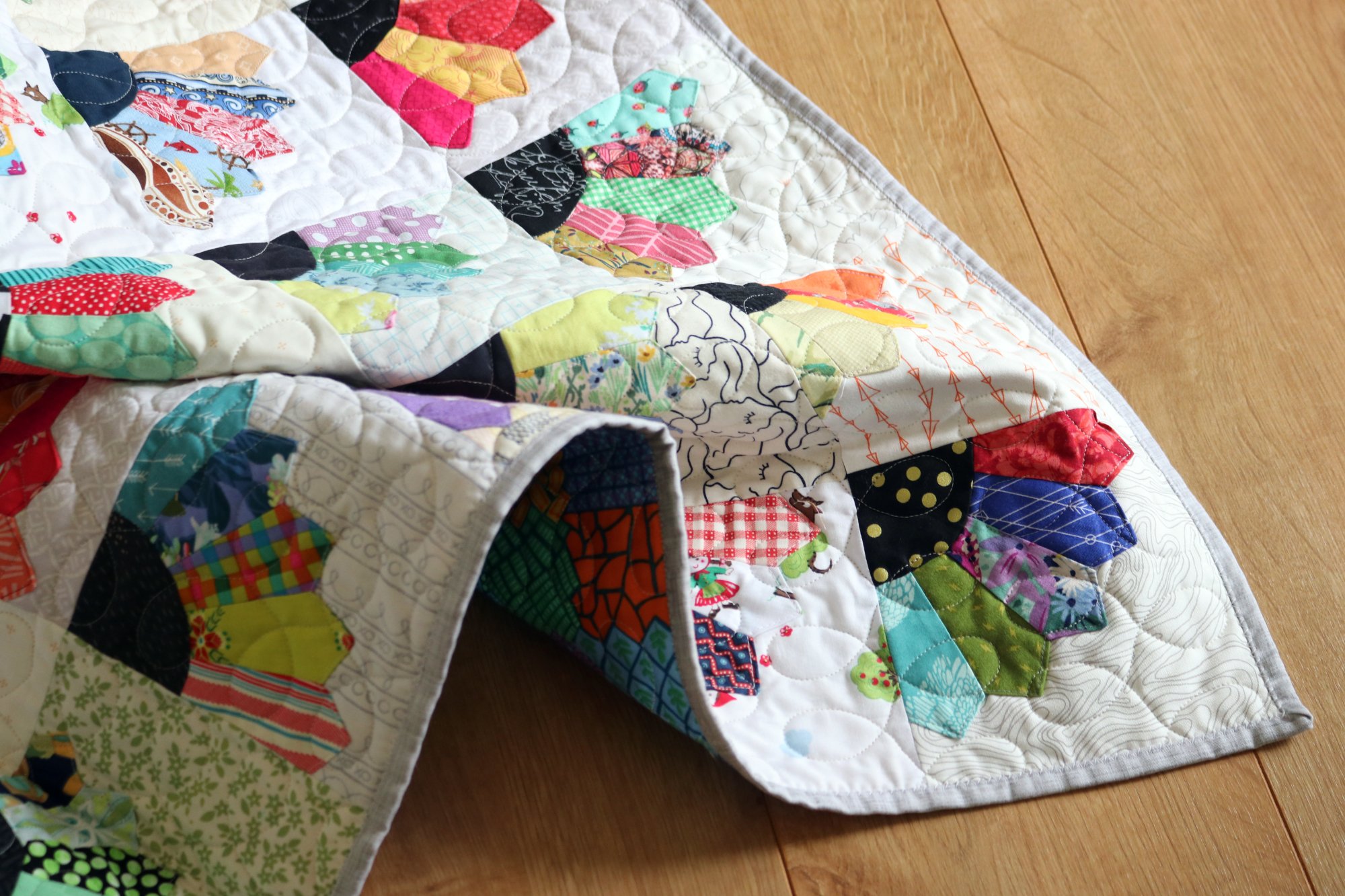 Happy Scrappy Heart Quilt Kit | Bright Eyes Fabric by on sale Anna Marie